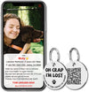 Stainless Steel Dog Tag  Scan QR Receive Instant Pet Location 